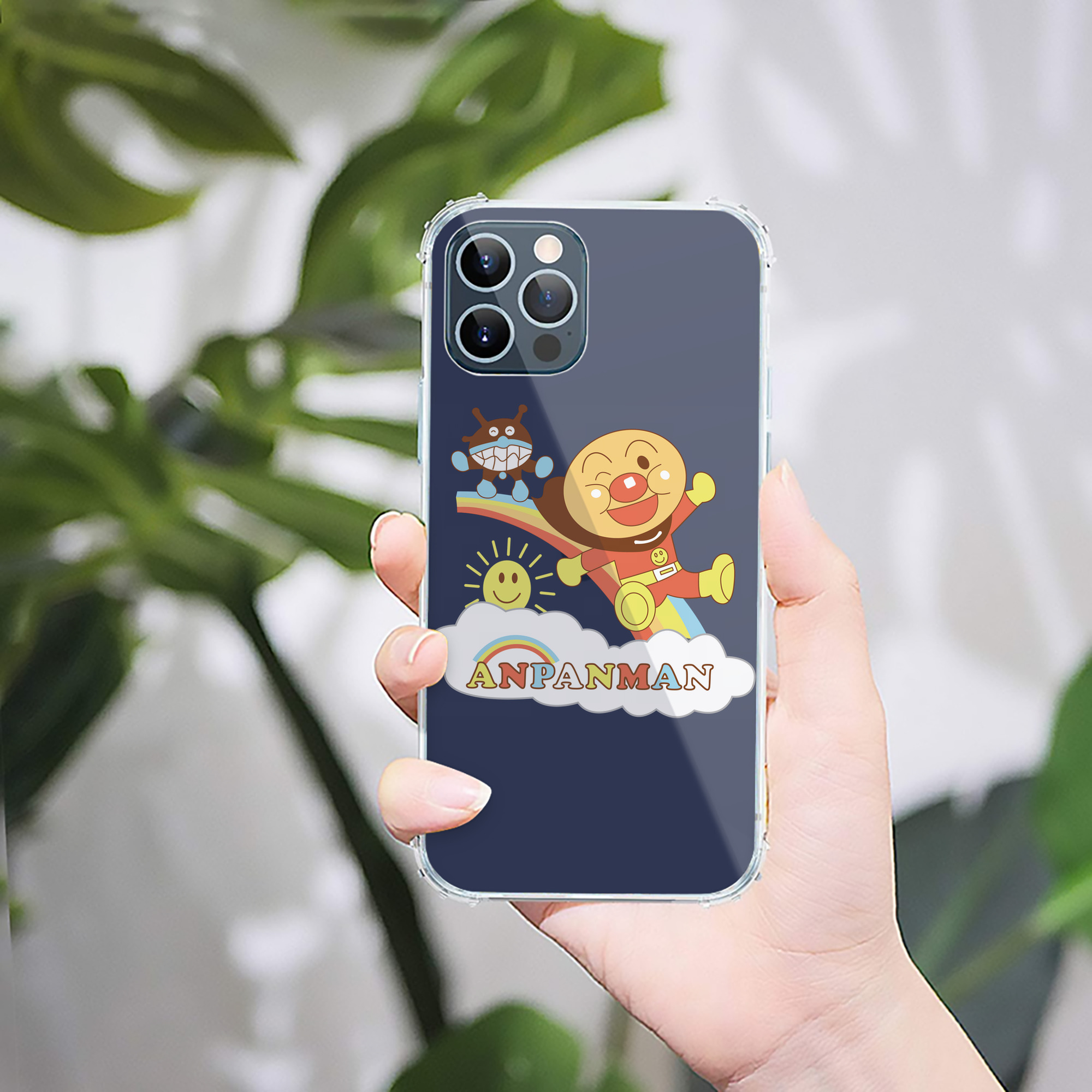 （画像用） アンパンマン Anpanman 【iPhone 12シリーズ対応】透明スマホケース（クリアソフトケース）
